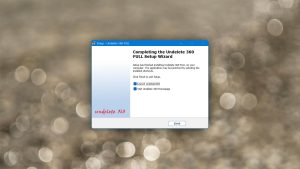 undelete 360 completed installation