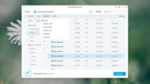 wondershare recoverit file size filter macos