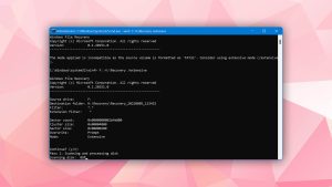 windows file recovery scanning partition