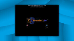 memtest86 main window