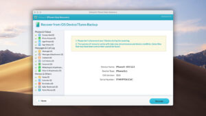 gihosoft iphone data recovery device info
